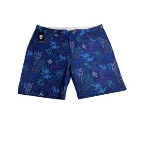 HRESKI Mens Golf Style  Stretch Shorts Multicolor Performance Geometric  Size 42